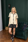 Amber's Place Shirt  In Beige