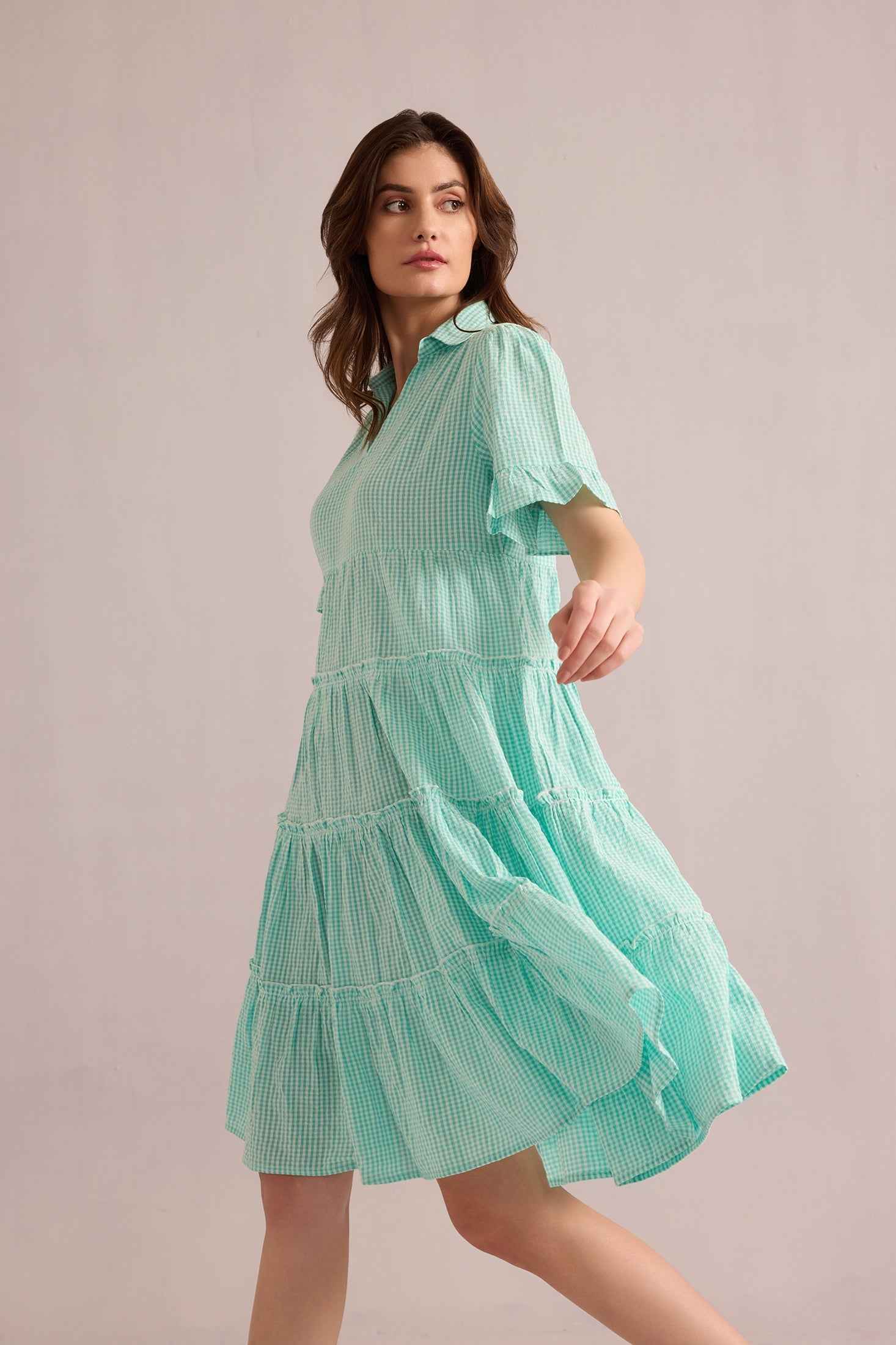 Aubrey's Gentle Morning Dress In Sky Blue