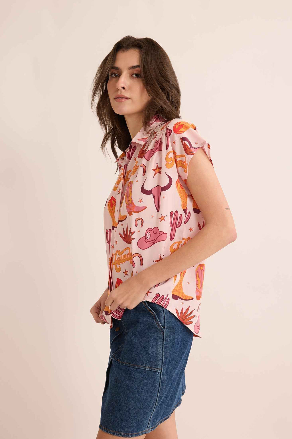 Howdy Daisy Shirt In Pink