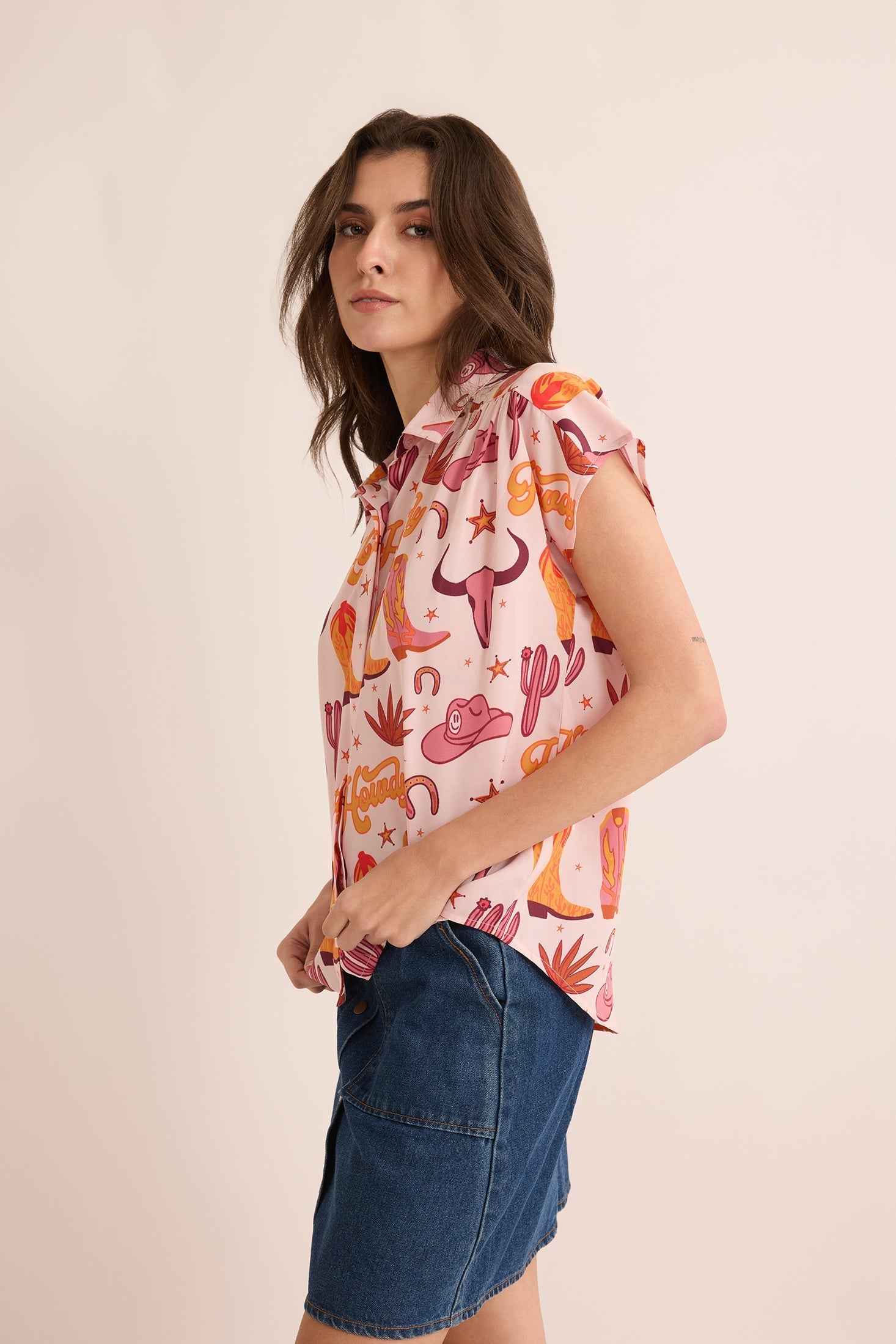 Howdy Daisy Shirt In Pink