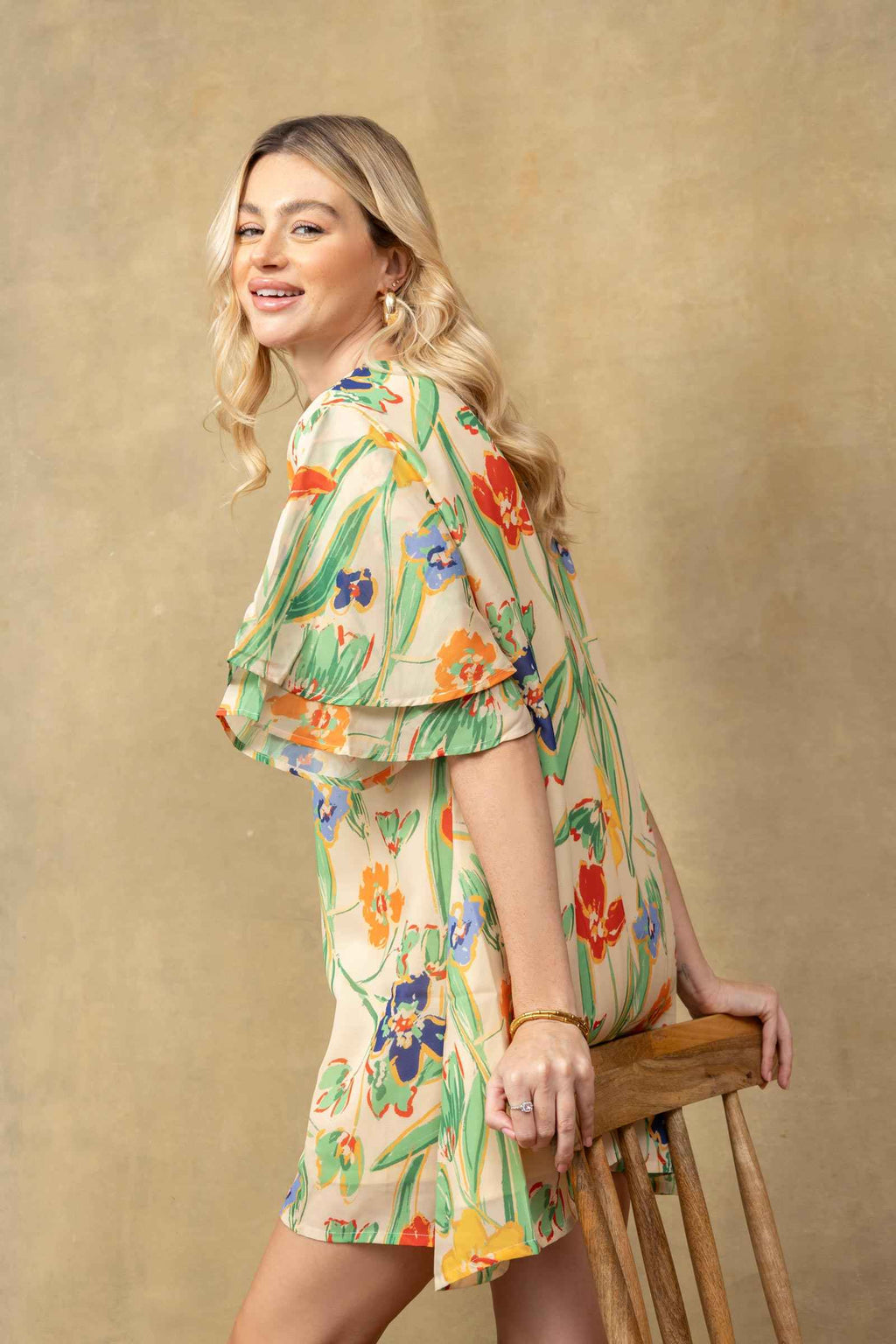 Always Emily Floral Dress  In Multicolor