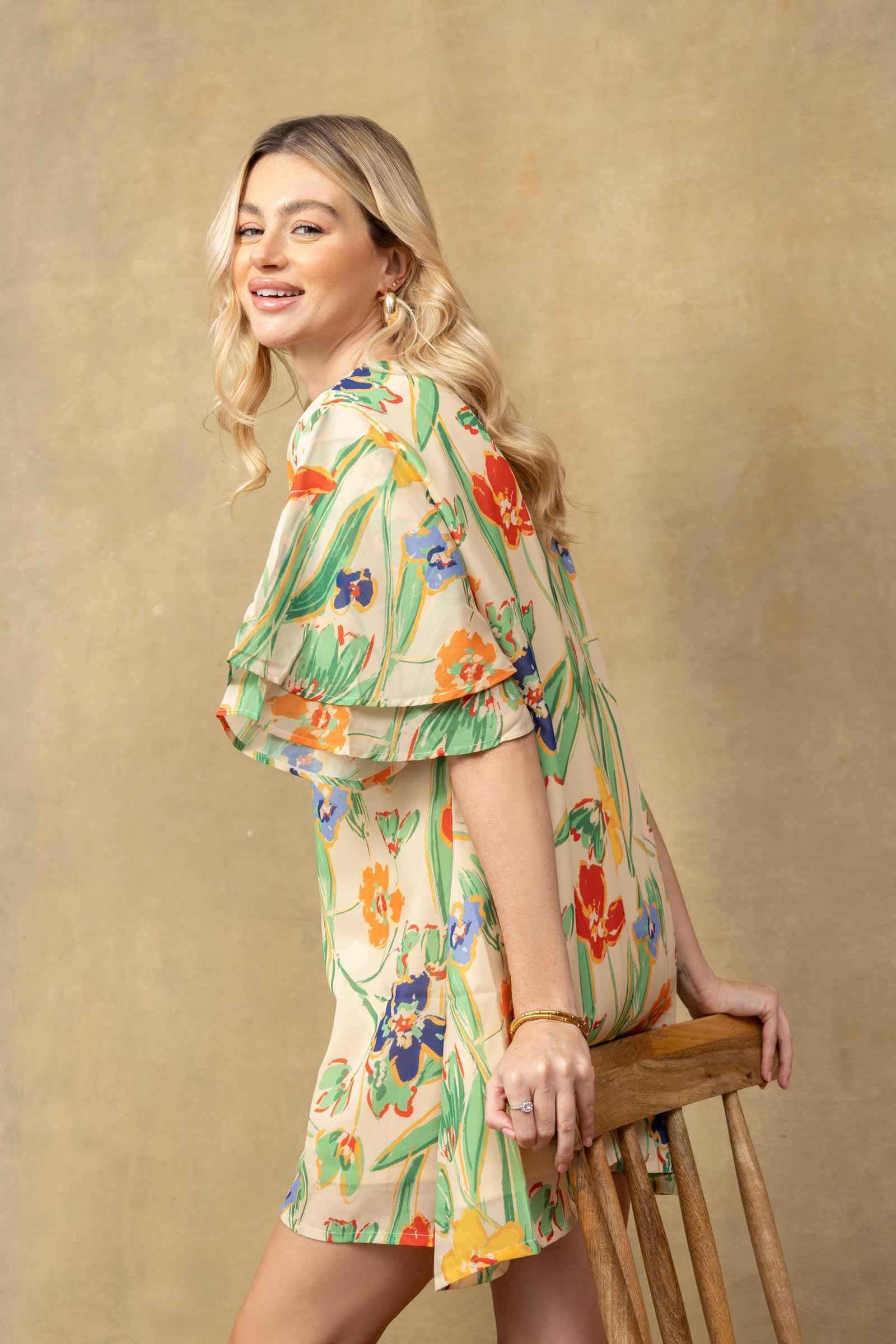 Always Emily Floral Dress  In Multicolor