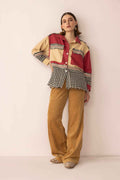 Mabel’s Moonshine Stitch Shacket in Red Clay