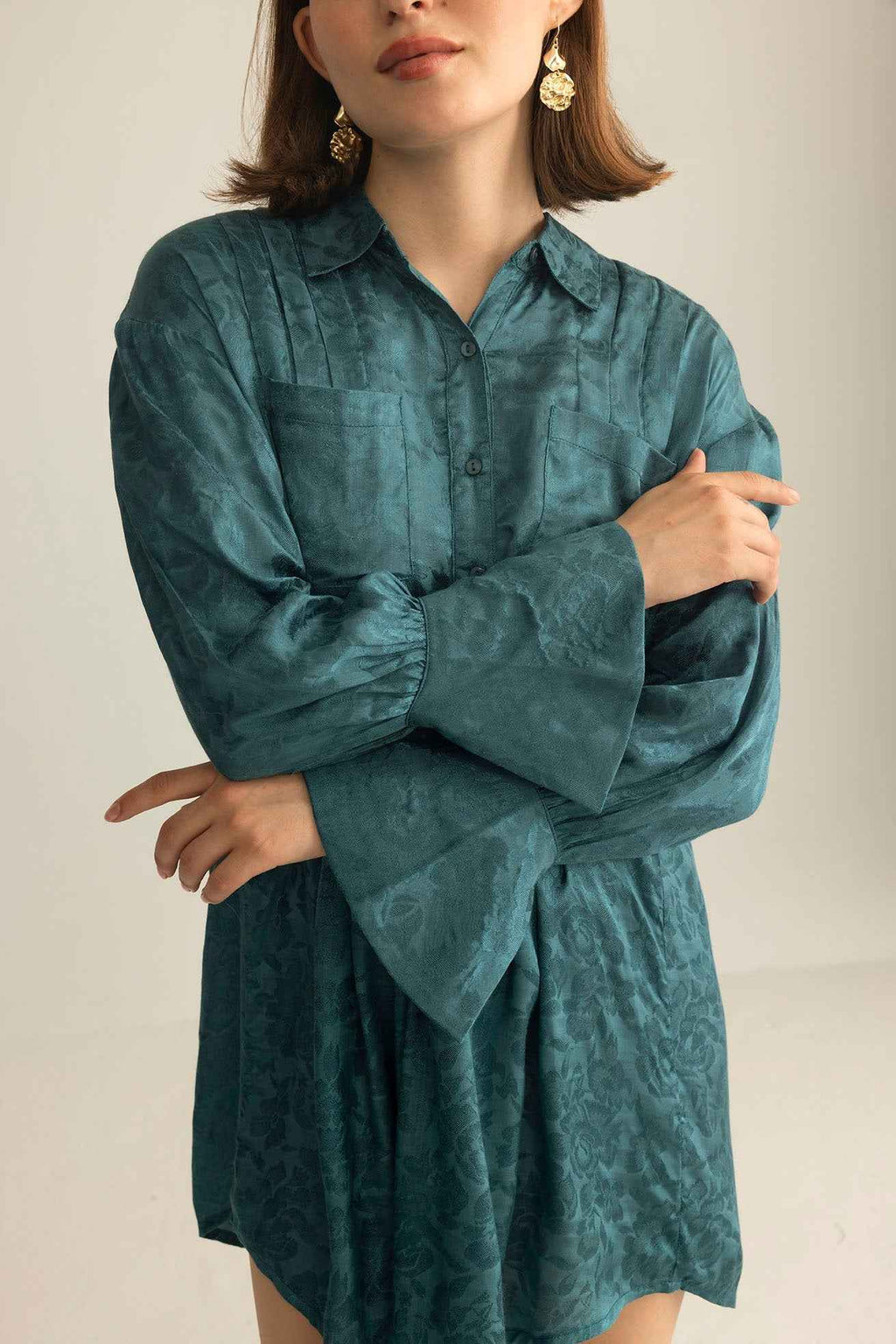 The Elowen Belle Woven Dress in Kayaking