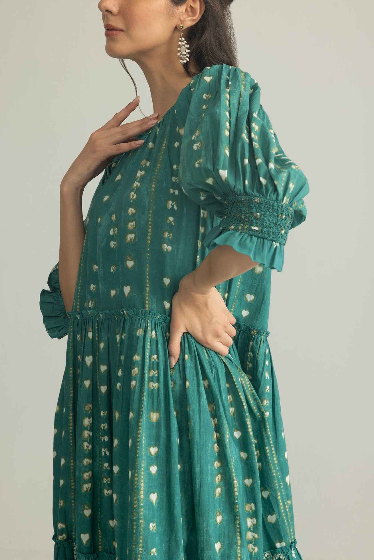 Gypsy Heart Dress in Canyon Teal