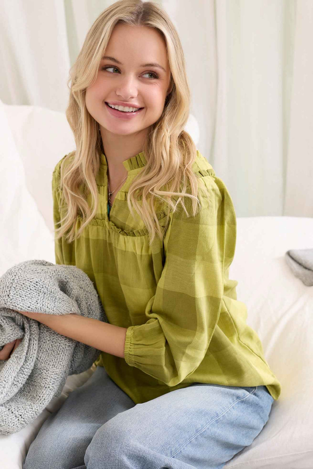 Sweet Auburn Dye Top in Green