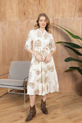 Botanica Moon Maxi Dress in Shadow White