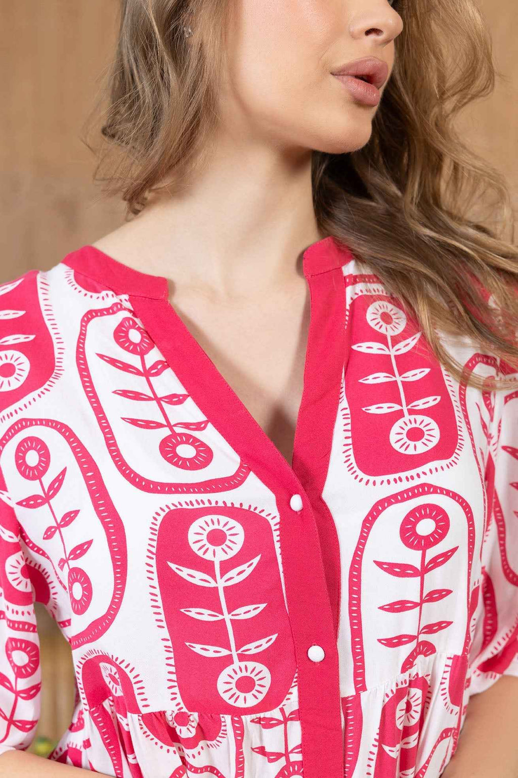 The Herbarium Long Dress in Ivory Pink