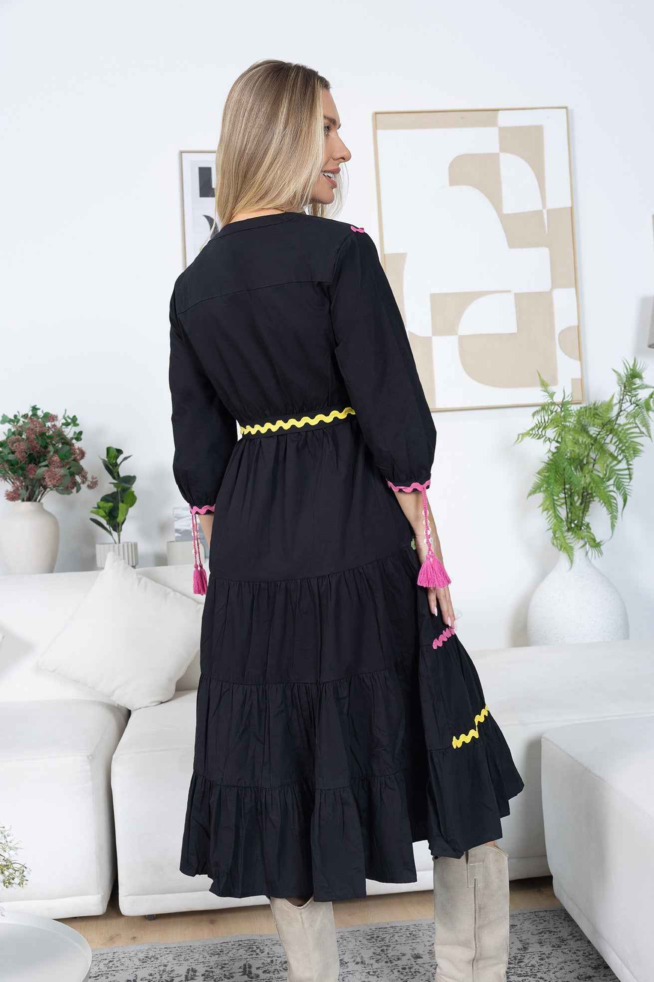 Carnival Sway Dress in Neon Dusk