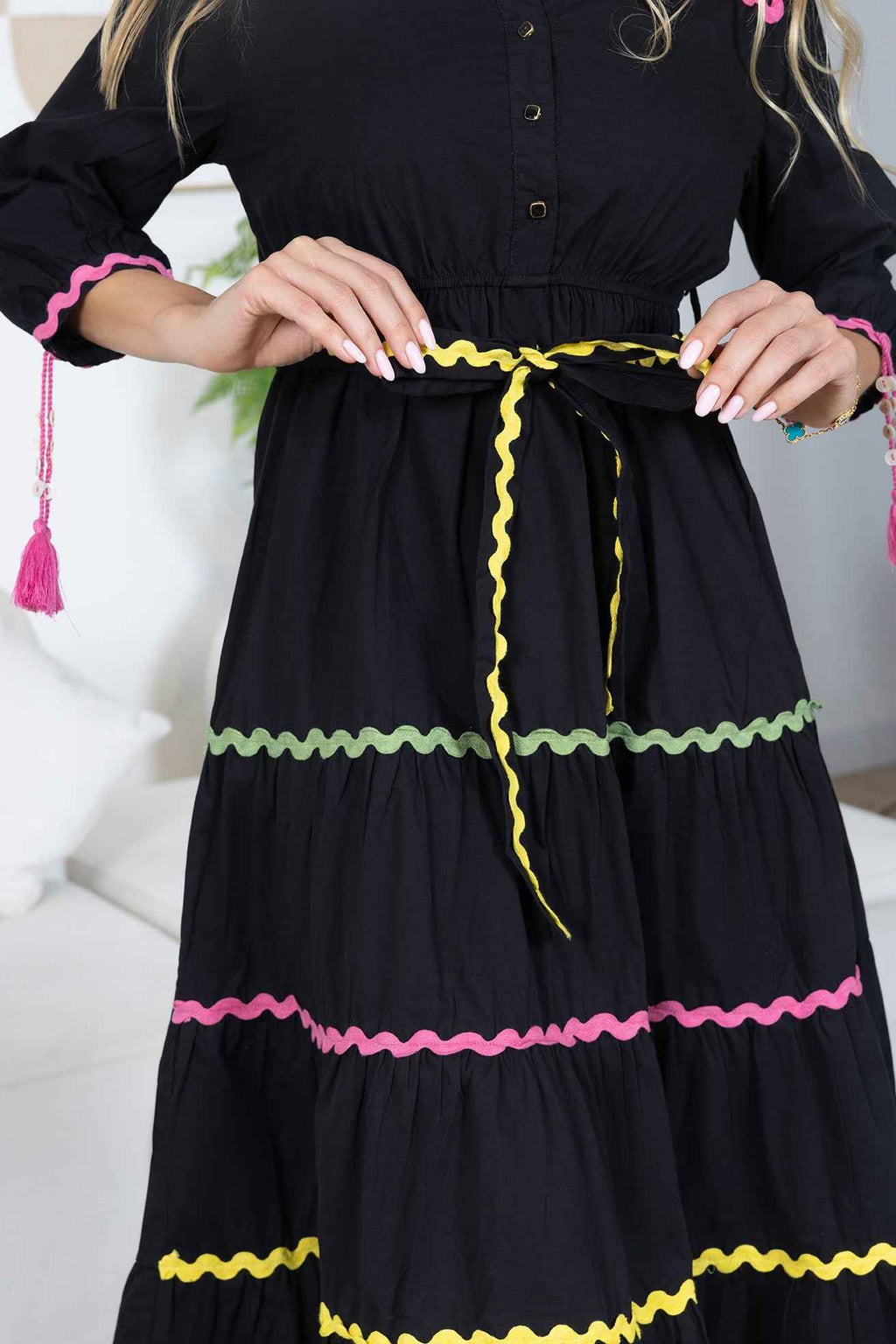 Carnival Sway Dress in Neon Dusk