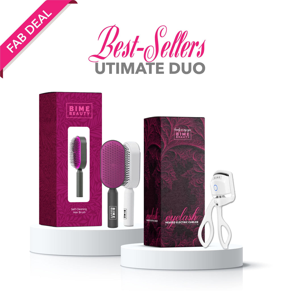 Best Sellers Bundle- Electric Eyelash Curler and Self Cleaning Hair Brush - Goddess Imports Marketplace