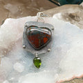 Bloodstone 925 Sterling Silver Pendant, Vitality Protection