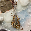 Brecciated Jasper Guitar Wire Wrap Pendant