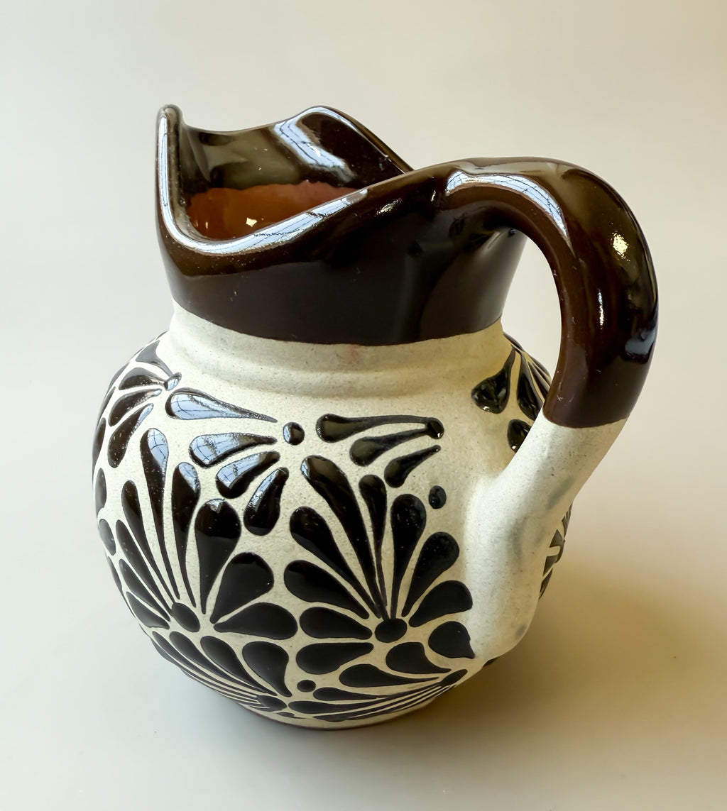 Talavera Style Clay Pitcher - Engobe Jarra Barro by TheMexHub