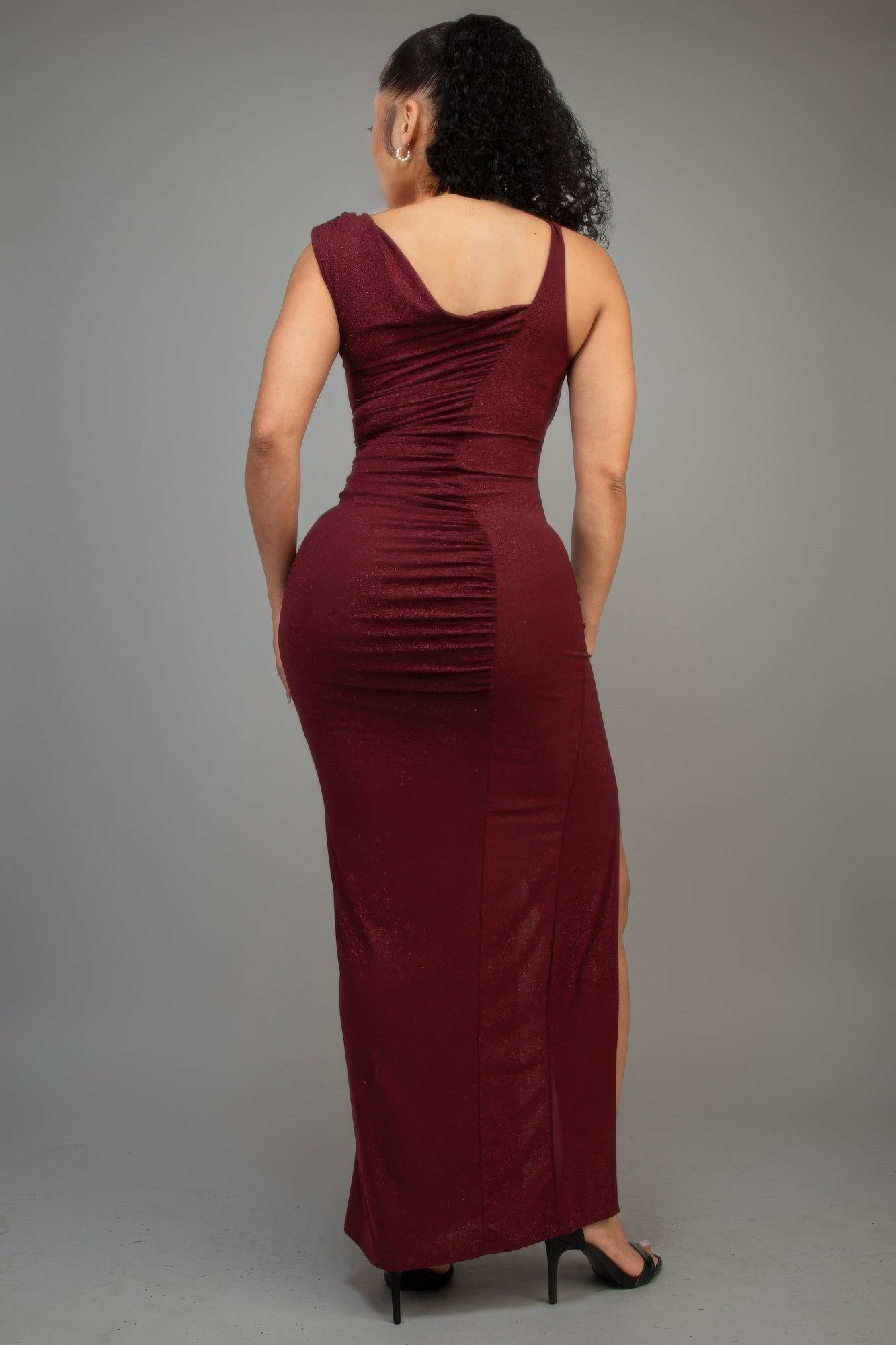 Glitter Slitted Dress by Selvanelle