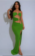 Asymmetric Dragon Design Strapless Dress by Selvanelle
