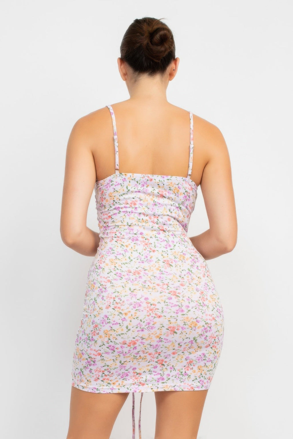 Ruched Floral Cami Dress by Selvanelle