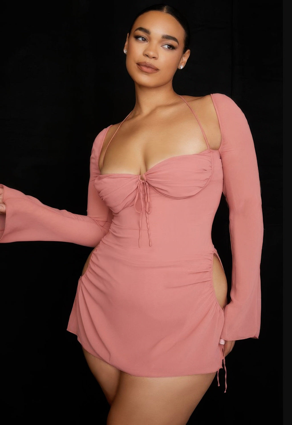 Peek Hole Mini Dress by Selvanelle
