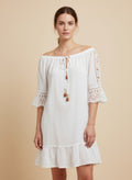 Mlle Gabrielle Solid Elbow Sleeve Dress by Selvanelle