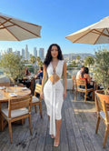 Body-con Midi Dress In A Vibrant by Selvanelle