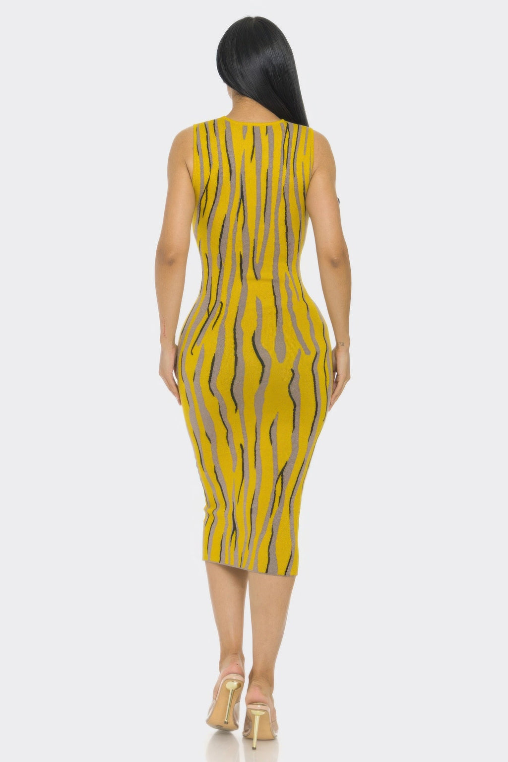 Sweater Midi Print Dress by Selvanelle