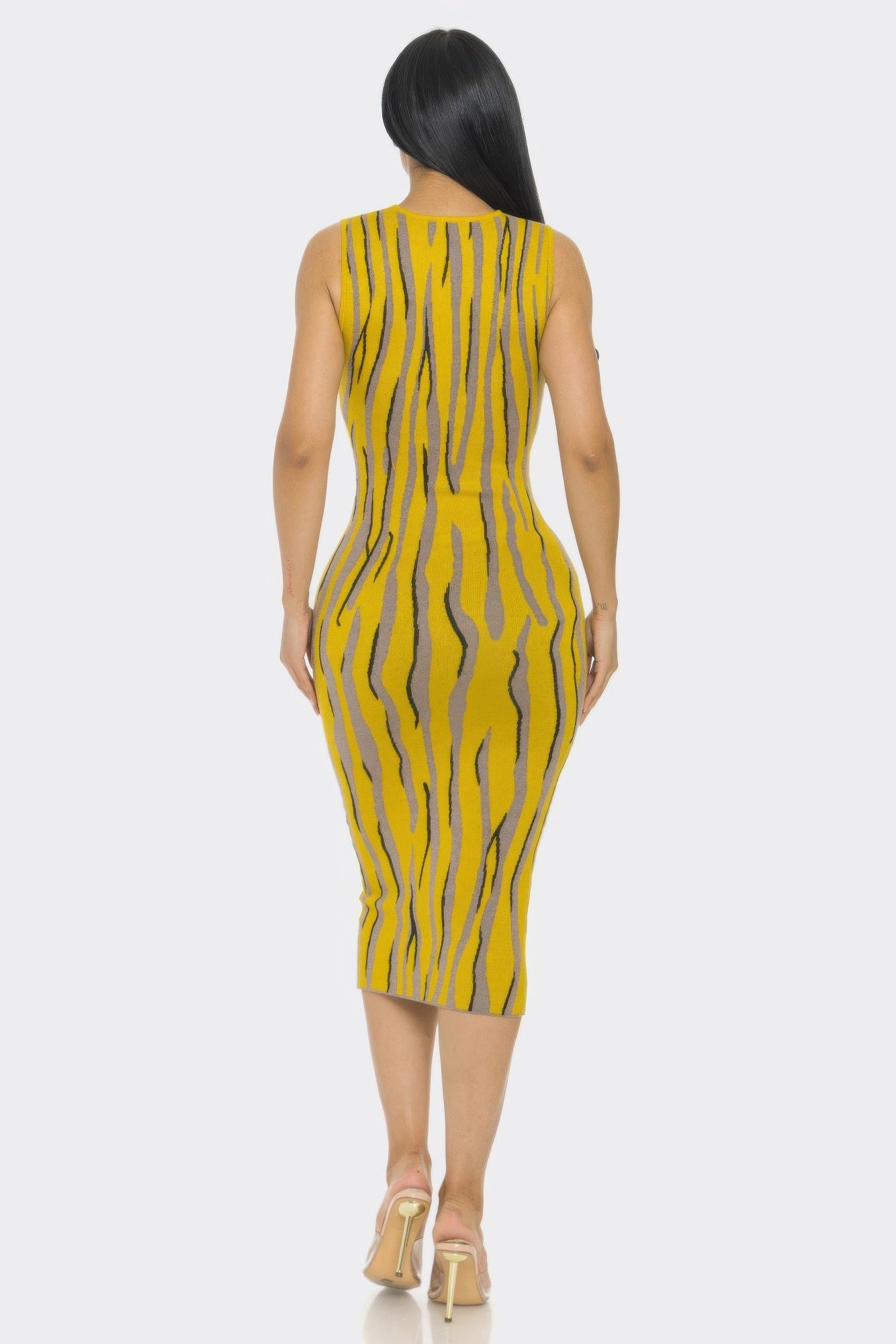 Sweater Midi Print Dress by Selvanelle