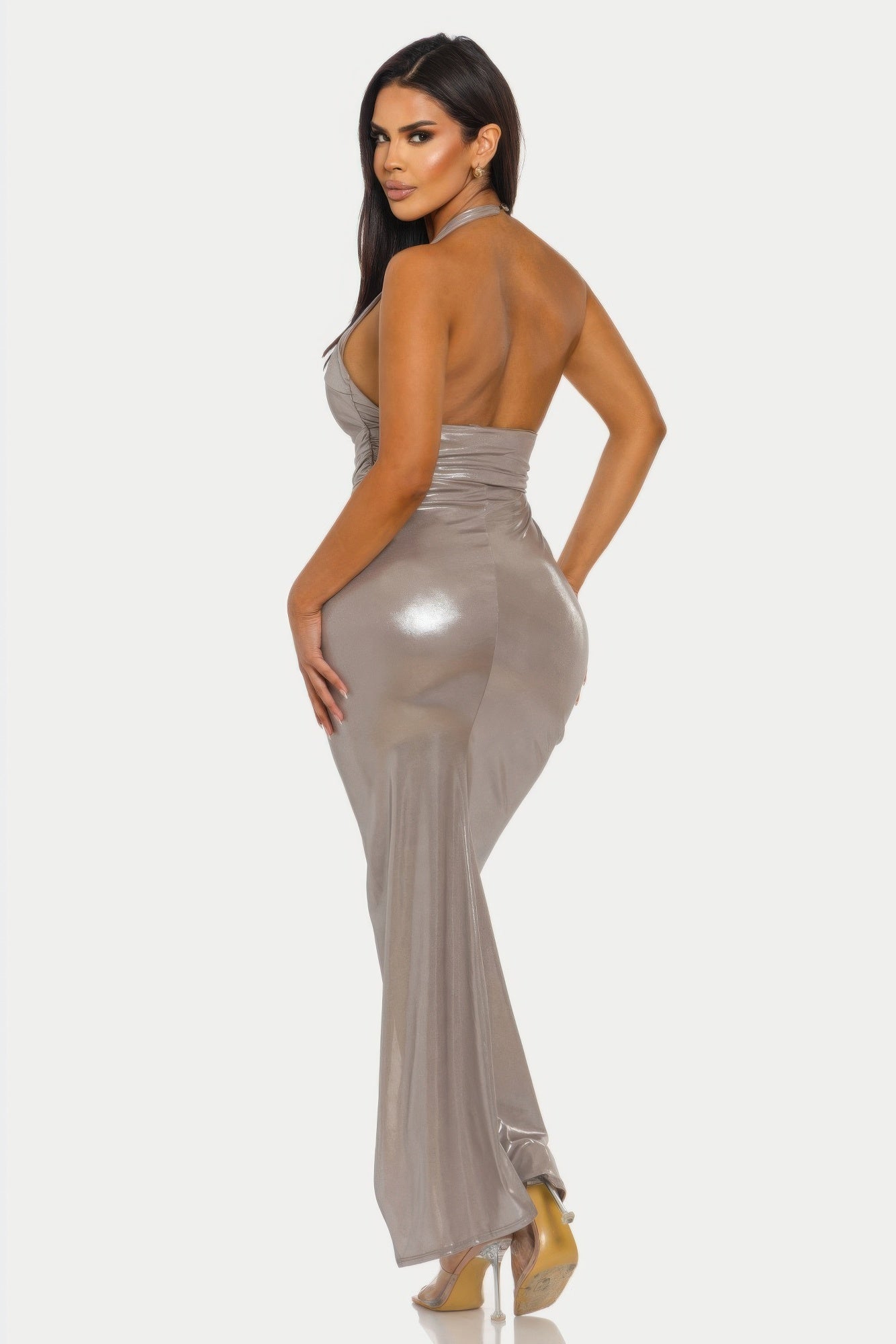 Lustrous Knot Midi Dress by Selvanelle