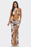 Wild Heat Cutout Maxi Dress by Selvanelle