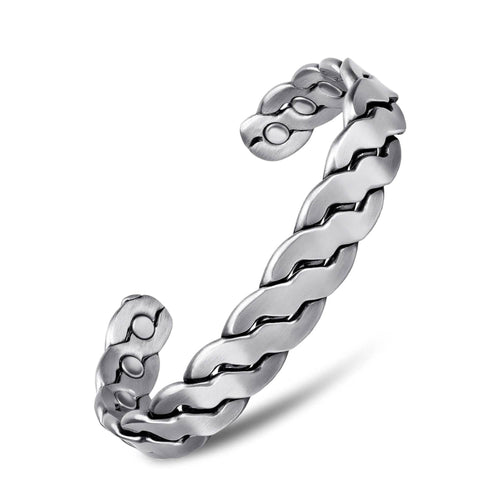 Adjustable Cuff Copper Magnetic Therapy Bracelet Bangle for Men and Women Twisted Design by DailySale
