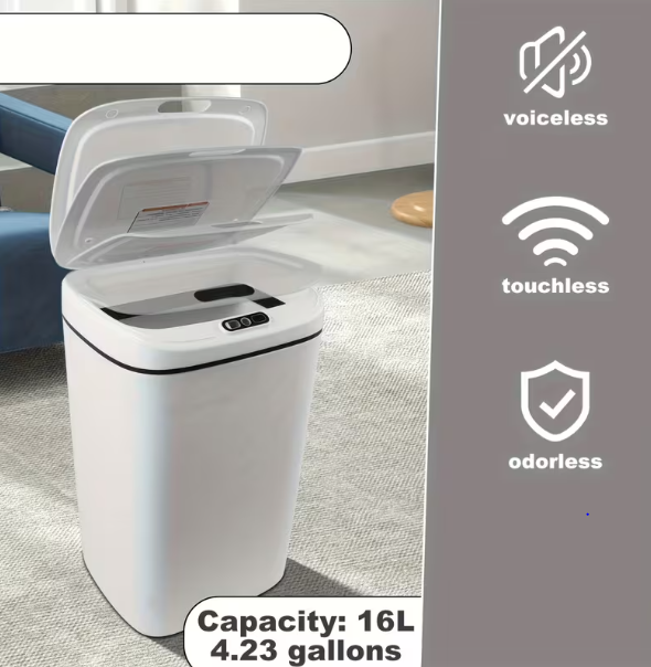 Smart Hands-Free Trash Can – 12L & 17L, Motion Sensor by DailySale