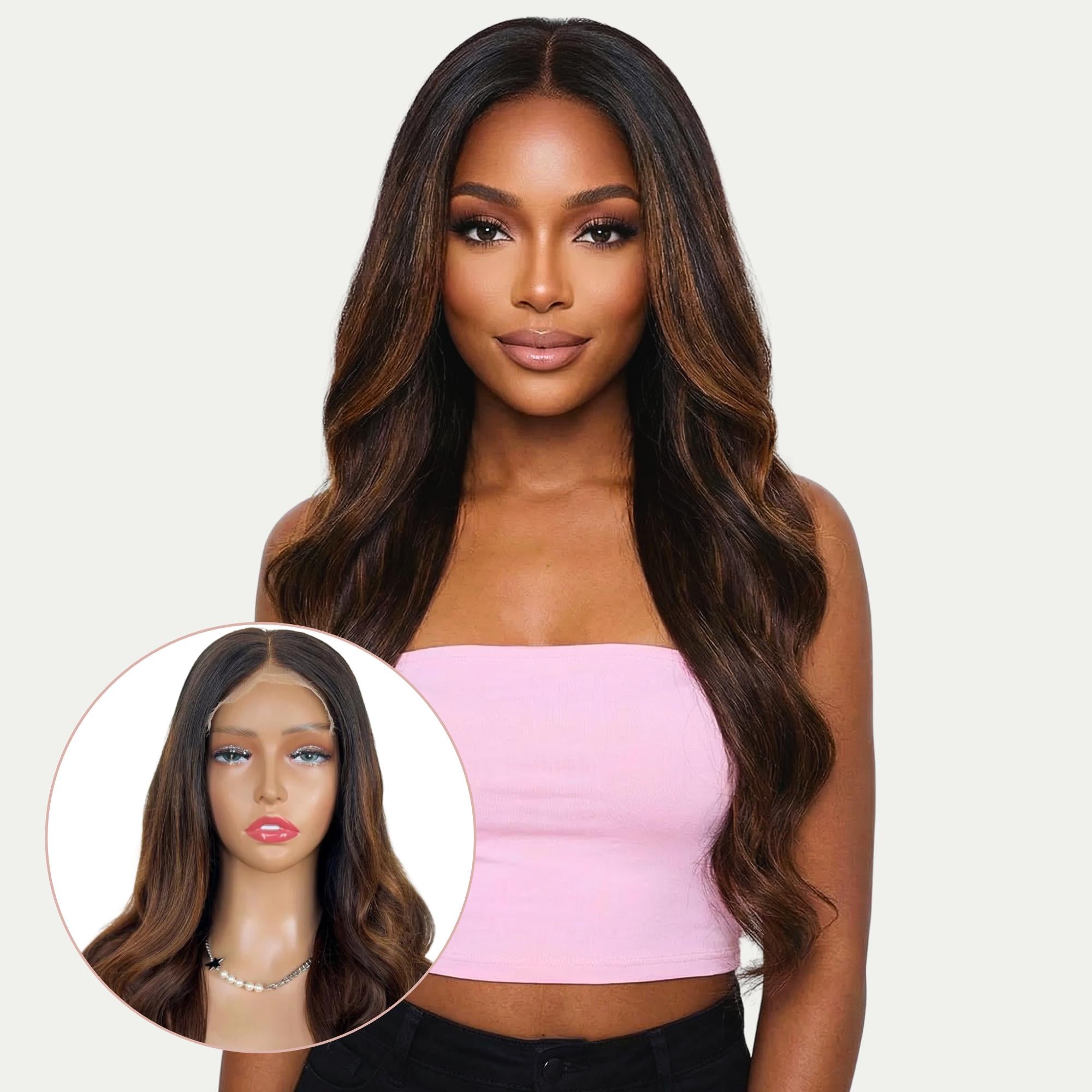 Raw Celine Glueless 5x5 HD Lace Professionally Colored 100% Human Hair Closure Wig by Private Label