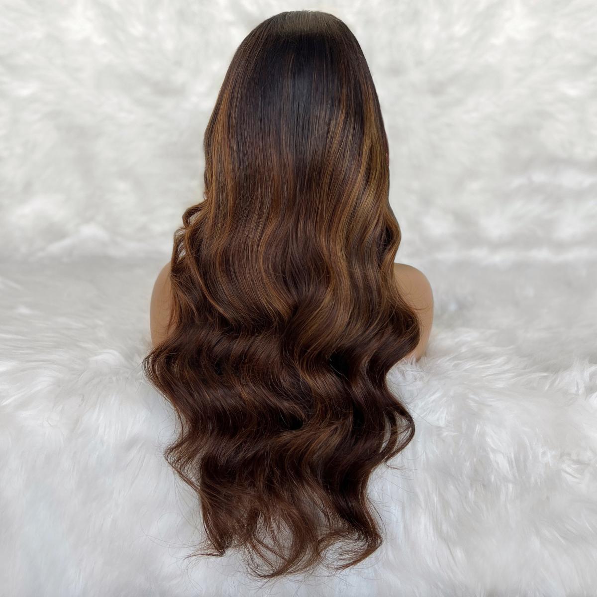 Raw Celine Glueless 5x5 HD Lace Professionally Colored 100% Human Hair Closure Wig by Private Label