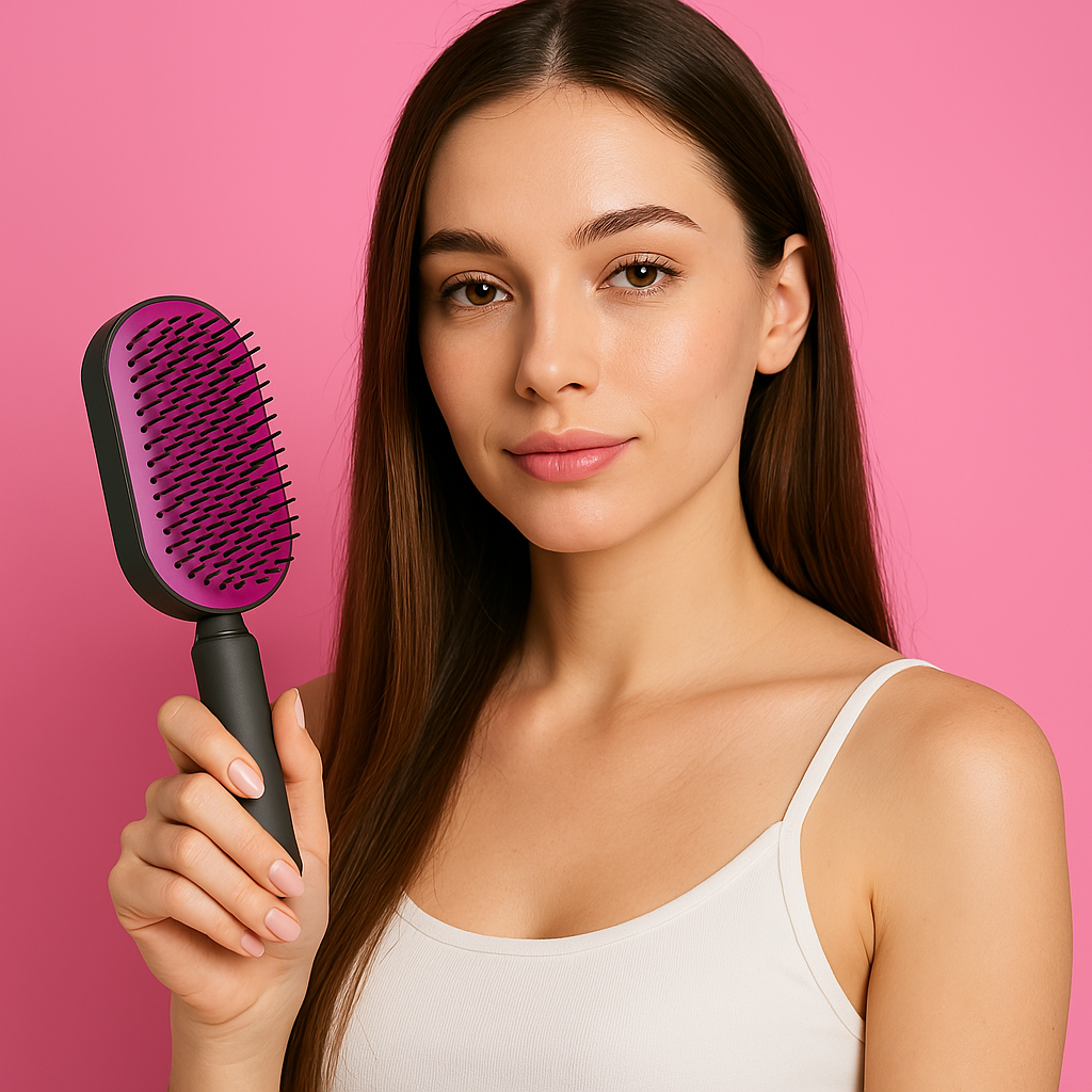 Self-Cleaning Hair Brush - Goddess Imports Marketplace