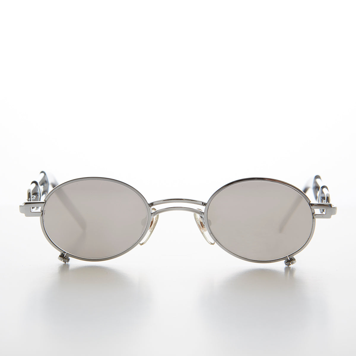 Small Oval Steampunk Vintage Sunglasses - Darius