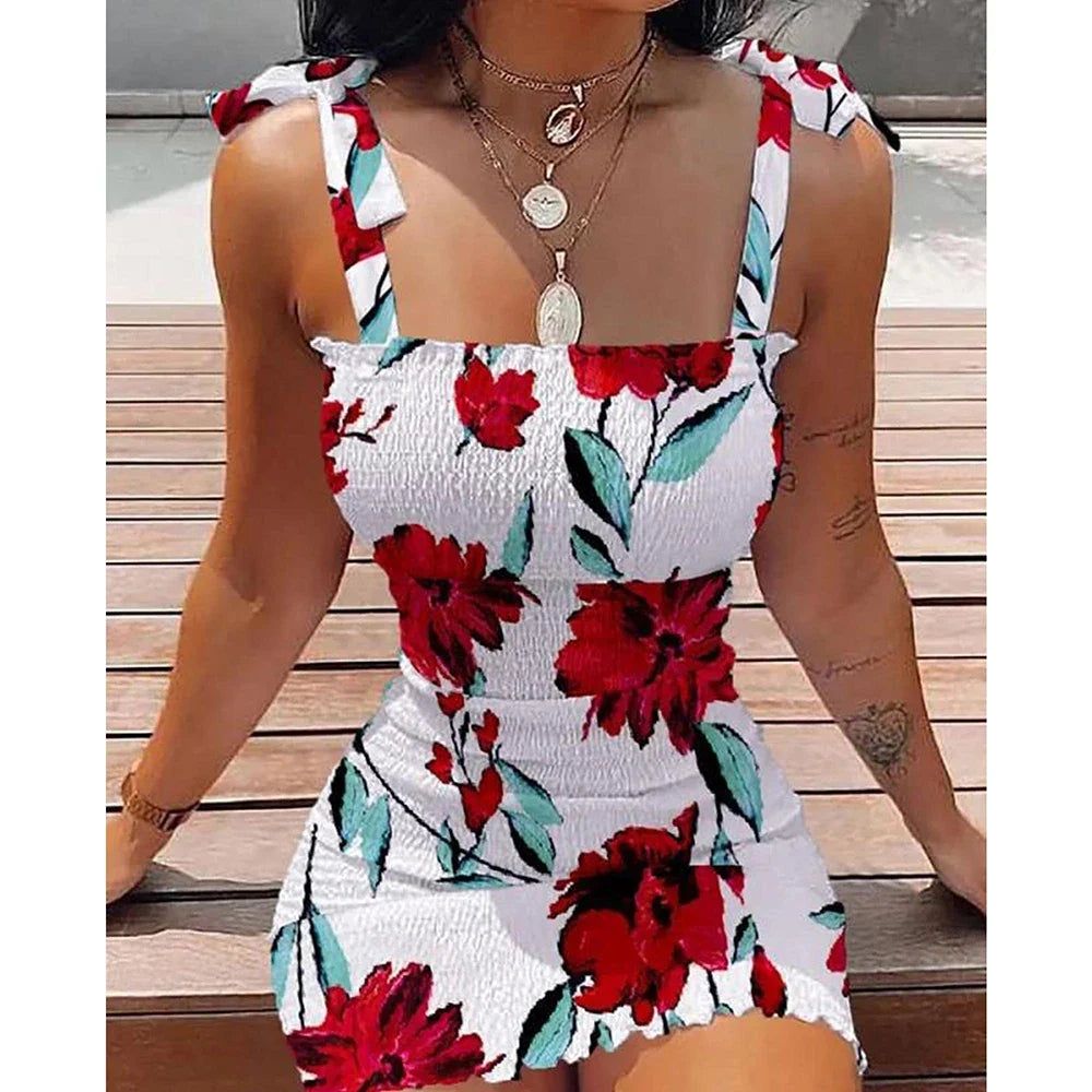 Floral Tight Camisole Dress For Women by nowadaysfashion