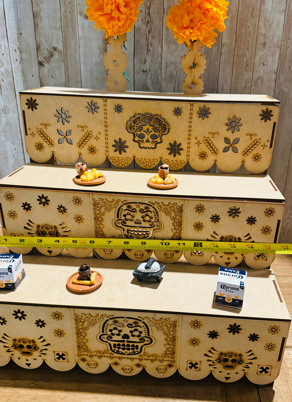 Altar de Madera para Ofrenda de Dia De Los Muertos Day of the Dead Wood Offering Altar by Chica Mexico