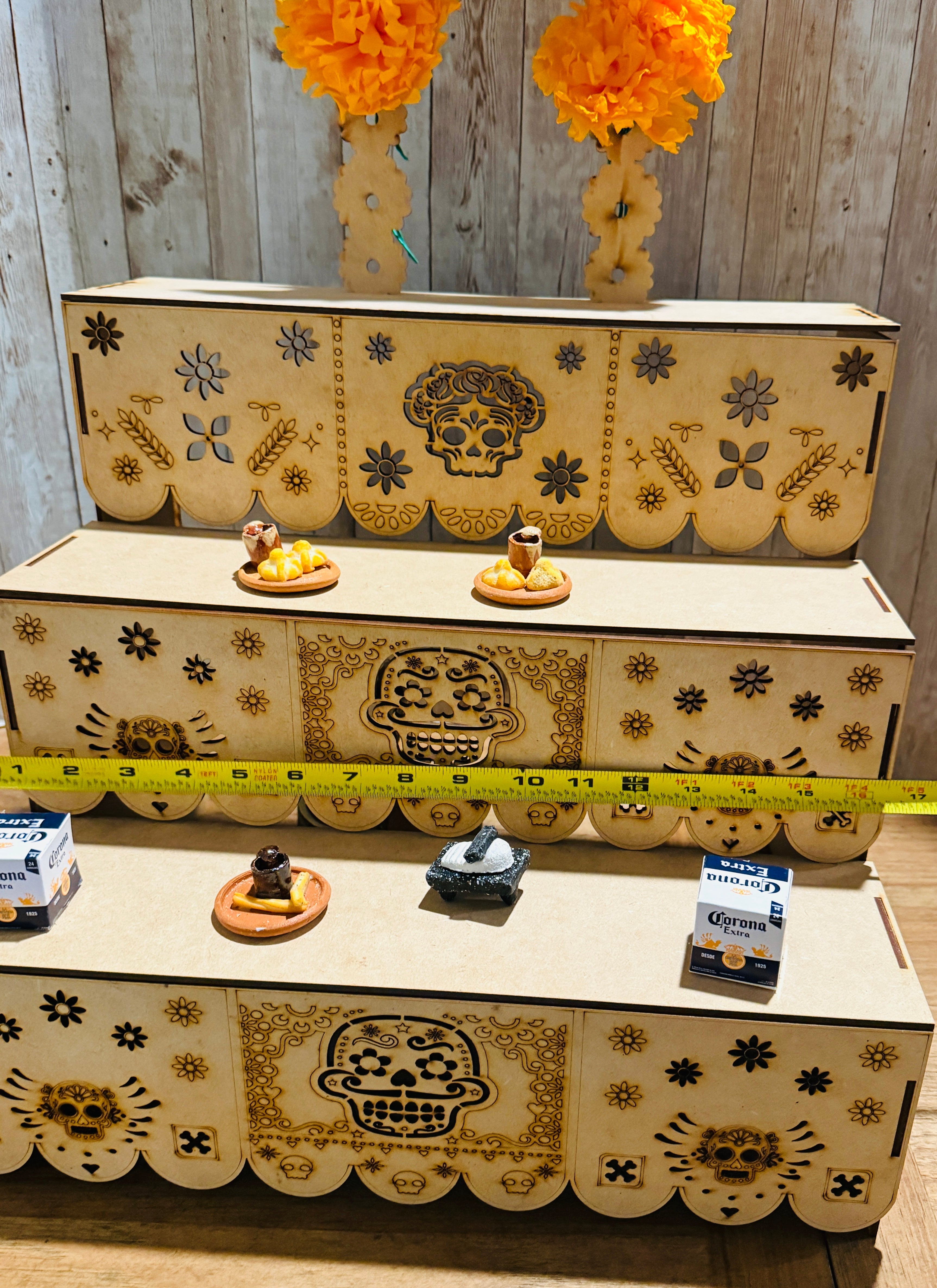 Altar de Madera para Ofrenda de Dia De Los Muertos Day of the Dead Wood Offering Altar by Chica Mexico