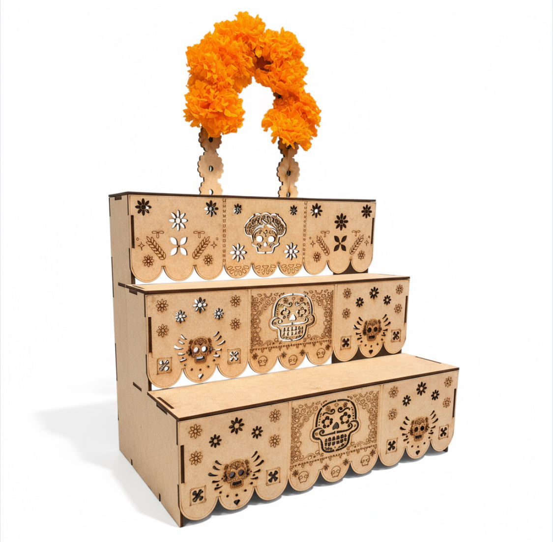 Altar de Madera para Ofrenda de Dia De Los Muertos Day of the Dead Wood Offering Altar by Chica Mexico