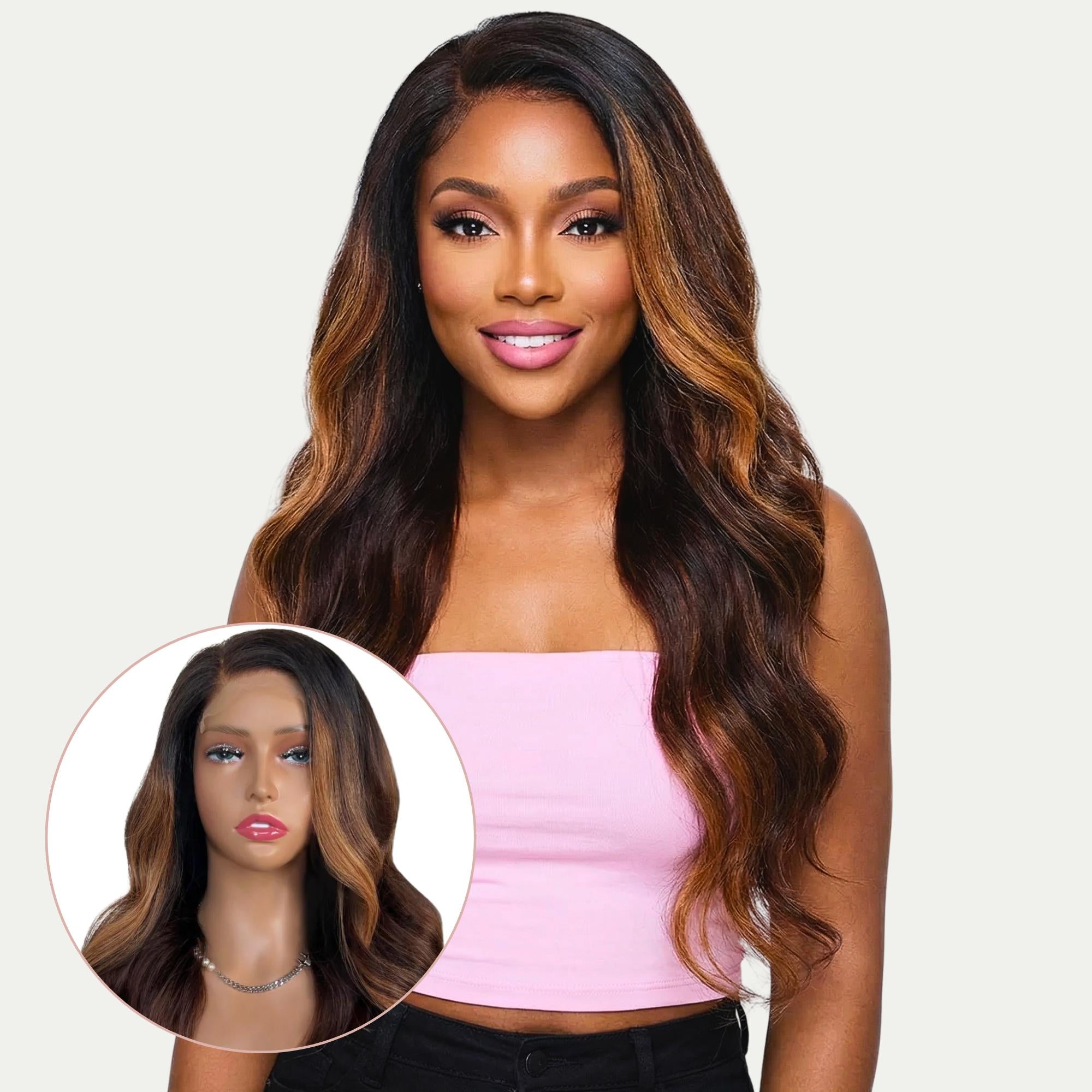 Raw Giselle Glueless 5x5 HD Lace Professionally Colored 100% Human Hair Closure Wig by Private Label
