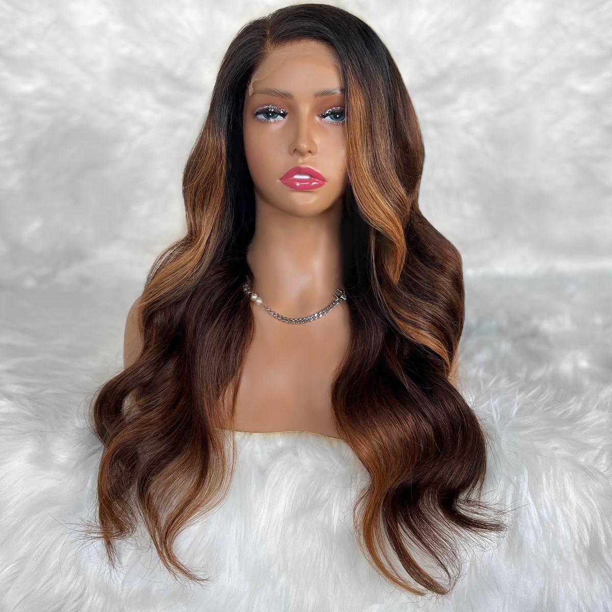 Raw Giselle Glueless 5x5 HD Lace Professionally Colored 100% Human Hair Closure Wig by Private Label