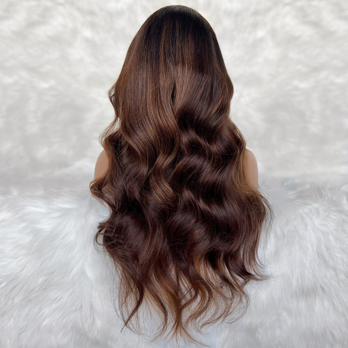 Raw Giselle Glueless 5x5 HD Lace Professionally Colored 100% Human Hair Closure Wig by Private Label