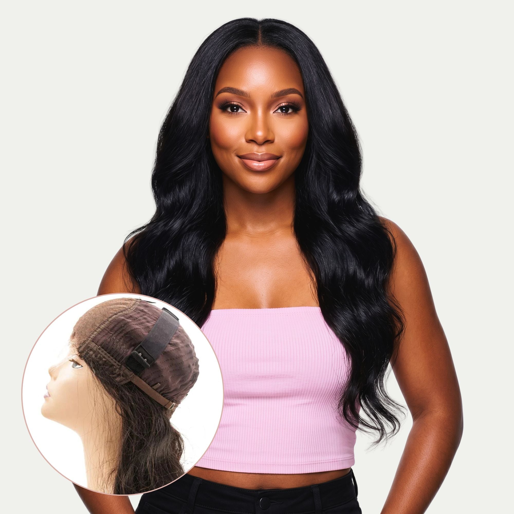 Glueless Body Wave 5x5 HD Lace 100% Human Hair Closure Wig by Private Label