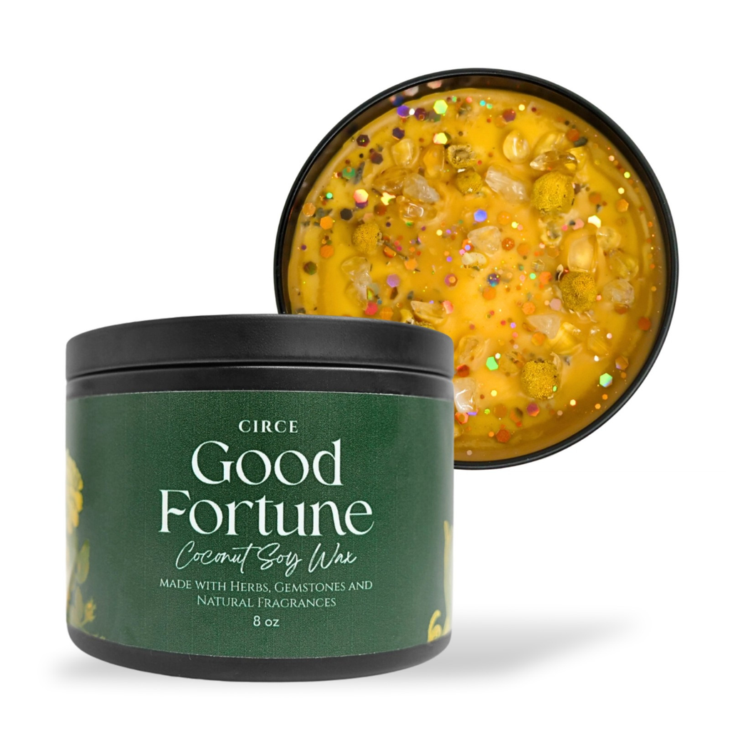 Good Fortune Spell Candle – Luck & Prosperity Manifestation Candle | 8 oz by Circe Boutique