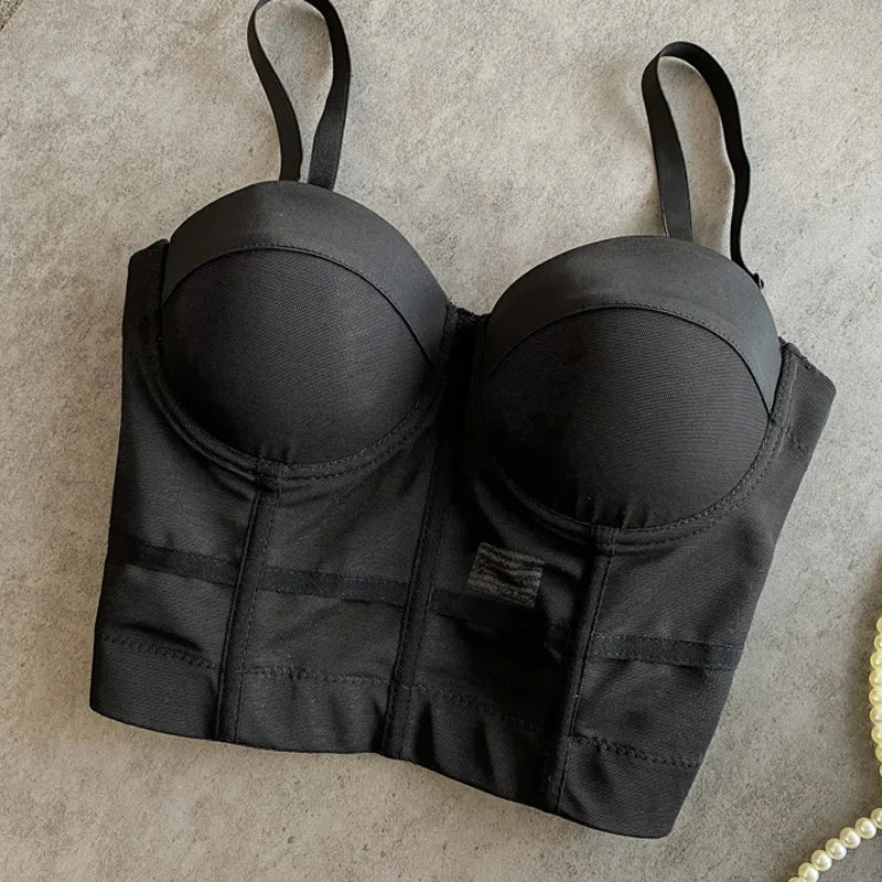 Full Beads Female Corset Top Women Camis Nightclub Pearls Short Chest Binder Sexy Camisole Mujer Lingerie Tube Bra Debardeur by Urban Fashion Icon
