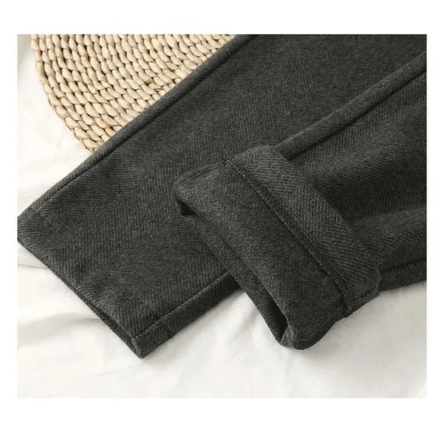 Woolen Pants Women's Harem Pencil Pants 2026 Autumn Winter High Waisted Casual Suit Pants Office Lady Women Trousers by Urban Fashion Icon