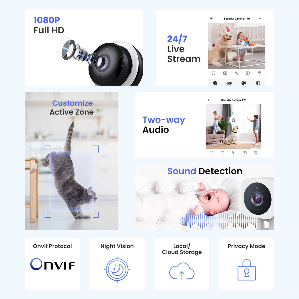 3MP Wireless Smart AI Home Security Camera – Two-Way Audio, Motion Detection, Night Vision by DailySale