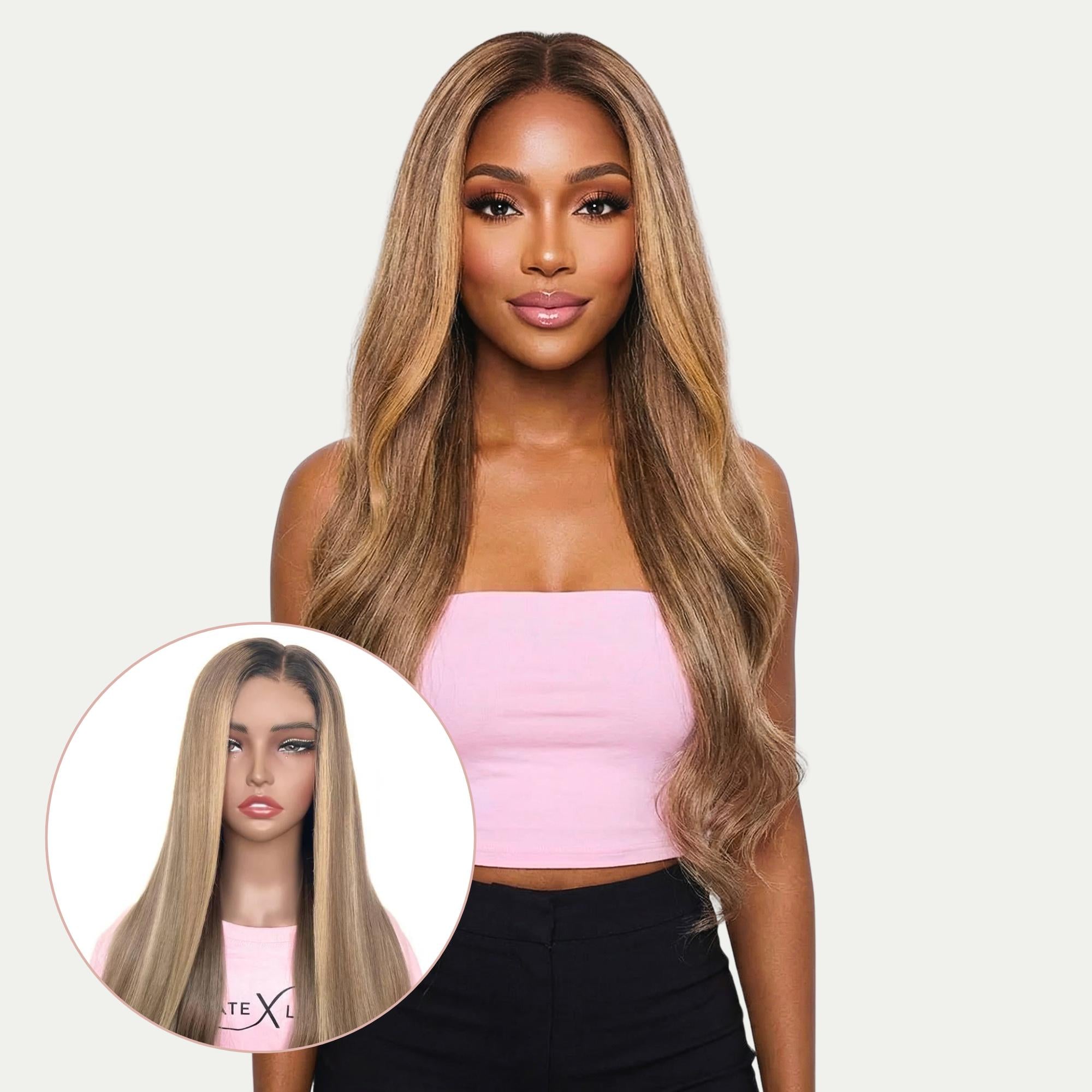 Raw Hazel Glueless 5x5 HD Lace Professionally Colored 100% Human Hair Closure Wig by Private Label