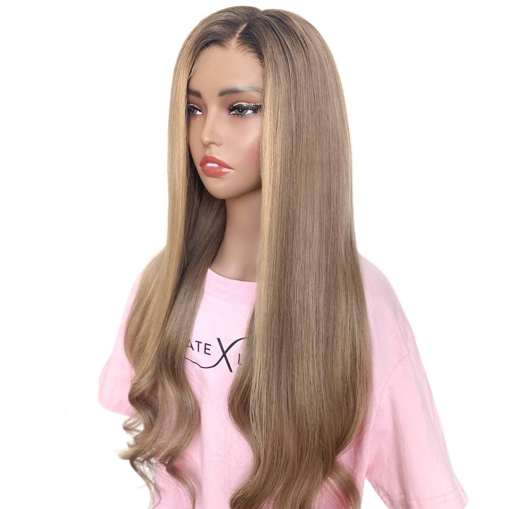 Raw Hazel Glueless 5x5 HD Lace Professionally Colored 100% Human Hair Closure Wig by Private Label