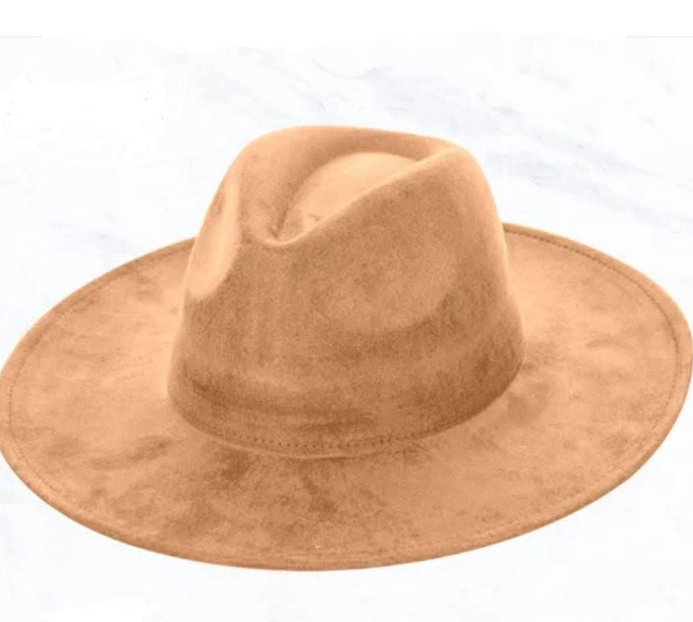 Brown Hide Turquoise Slab Leather Band + Choice of Boho Hat 985s