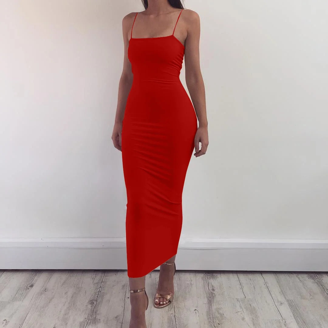 Summer Women's Dress Long Sling Dresses Club Sexy Suspender Dress by nowadaysfashion